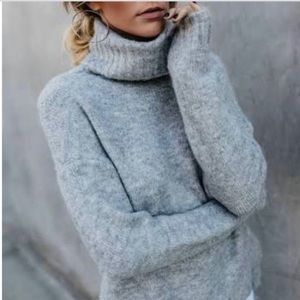 VICI Henry Heather Grey Turtleneck Sweater